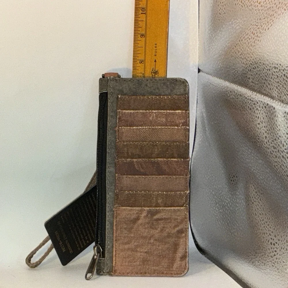 Mona B Live Love Wander Natural Wallet / Credit Card Holder